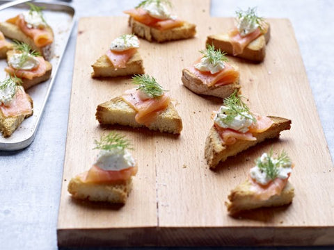 Smoked Salmon & Creme Fraiche Canapés