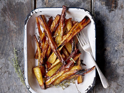 Roasted Parsnips with Maple & Thyme