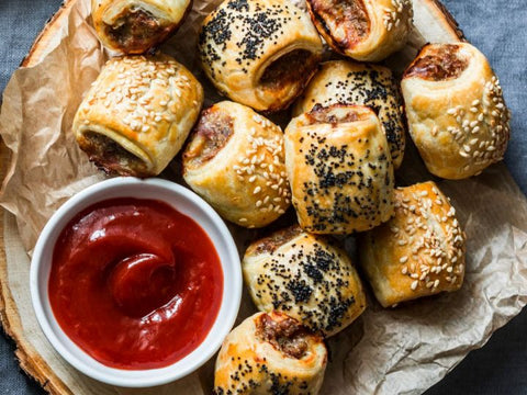 Pork & Apple Sausage Rolls with Festive Chutney