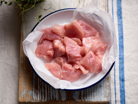 Organic Diced Turkey Breast, Previously Frozen