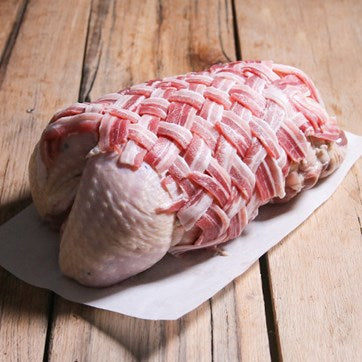 Organic Turkey Boned & Rolled with Bacon, Previously Frozen