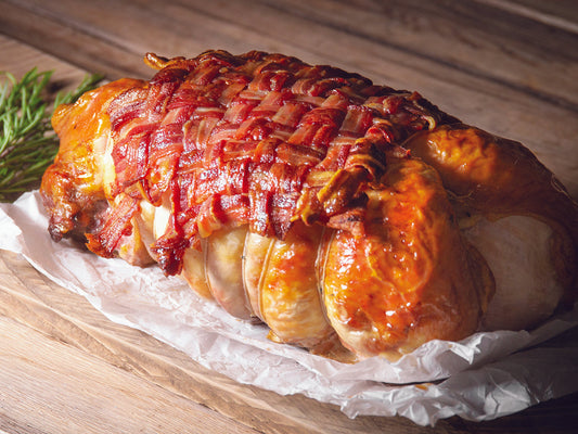 Organic Turkey Boned & Rolled with Bacon, Previously Frozen