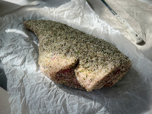 Organic Herb-Crusted Leg of Lamb