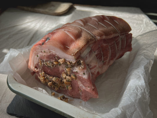 Organic Apple Stuffed Shoulder of Pork