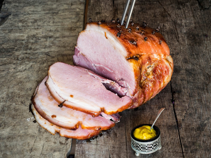 Unsmoked Cured Gammon Cooked