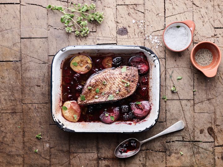 Goose Breast with Fruit & Cherry Brandy 