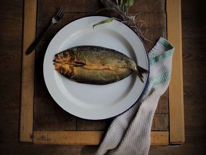 Manx Kippers & Black pudding cakes, poached egg